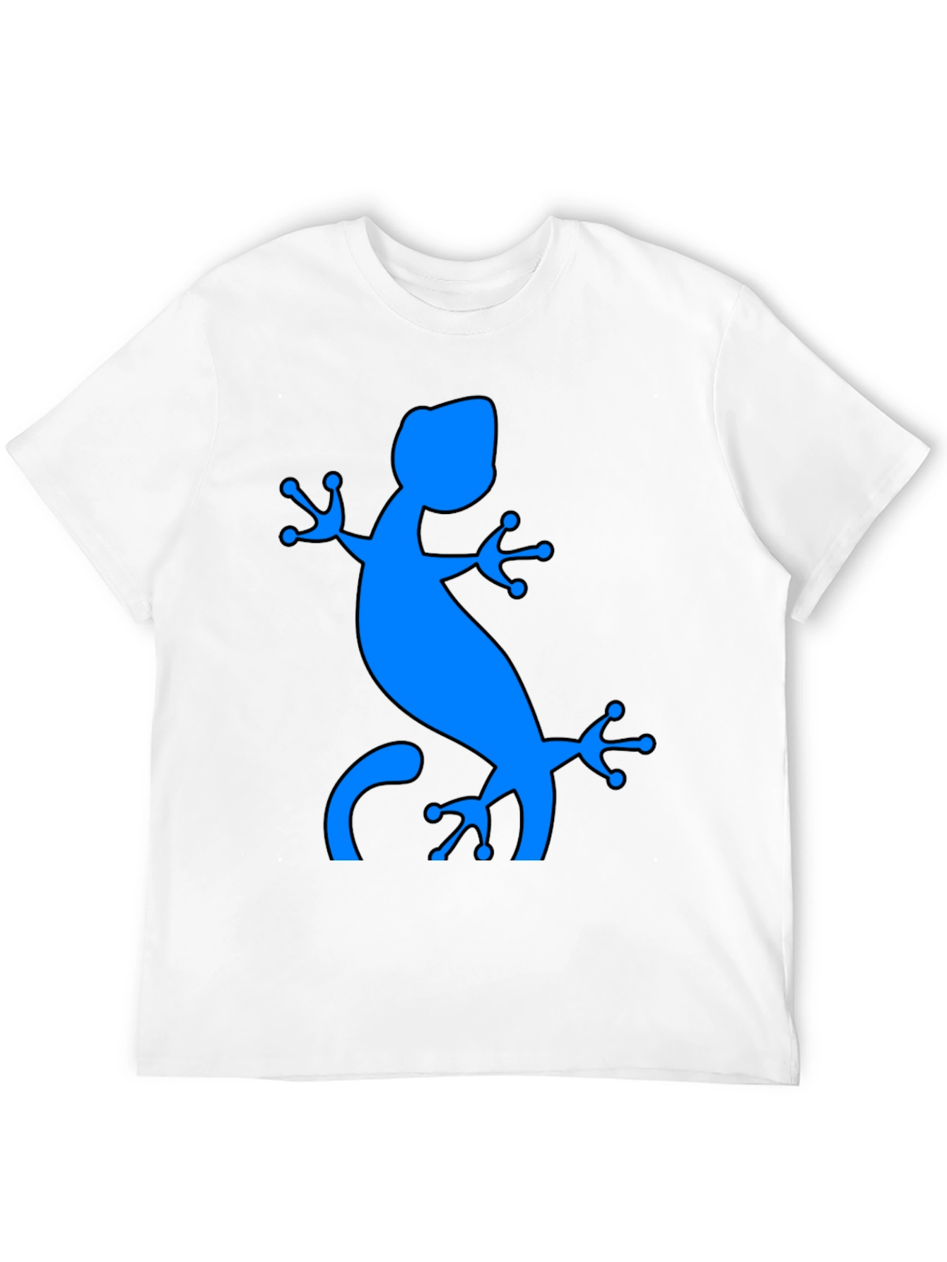 Blue Gecko Graphic Black T-Shirt