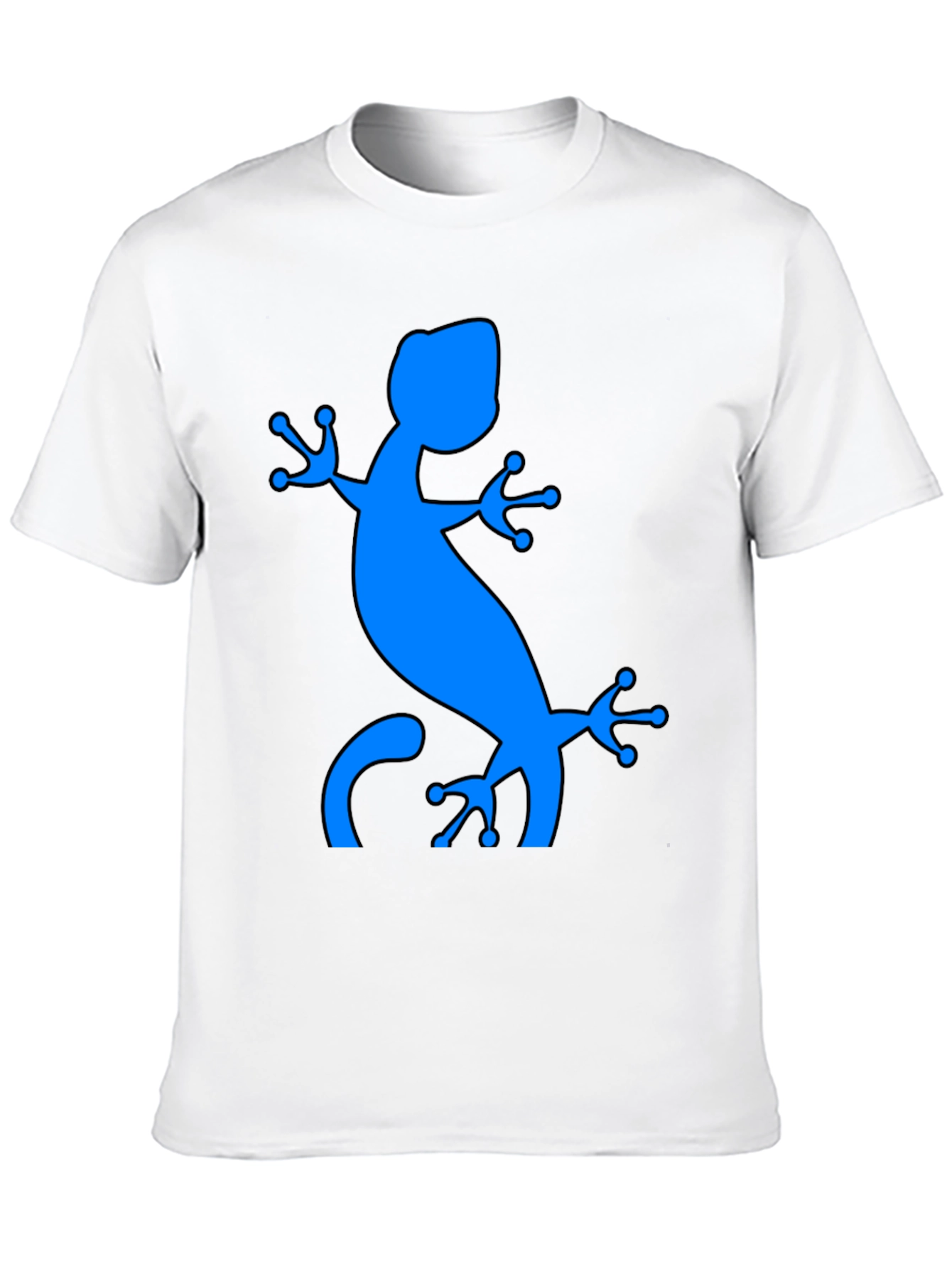 Blue Gecko Graphic Black T-Shirt
