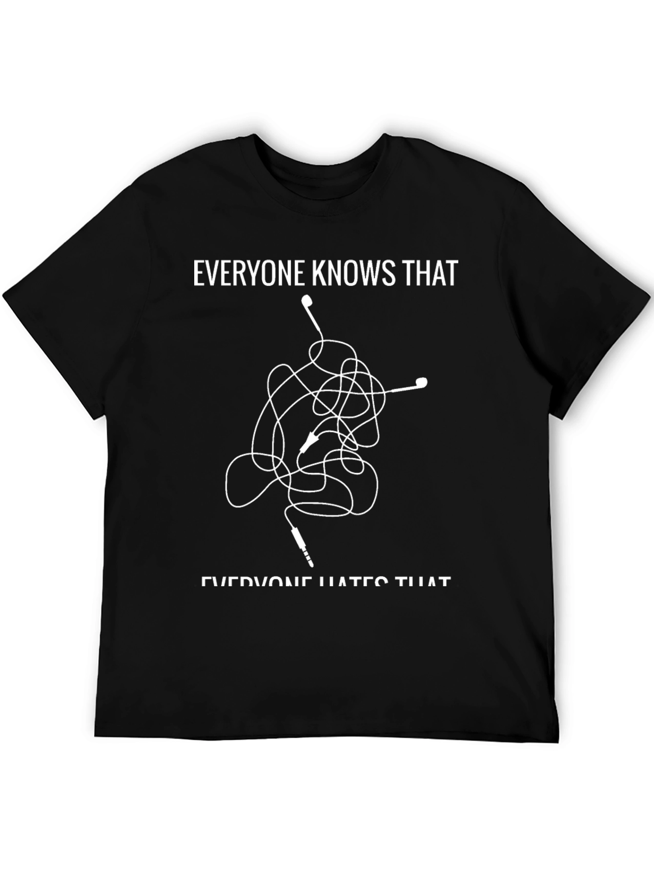 Tangled Earbuds Graphic Tee - Everyone Hates That!