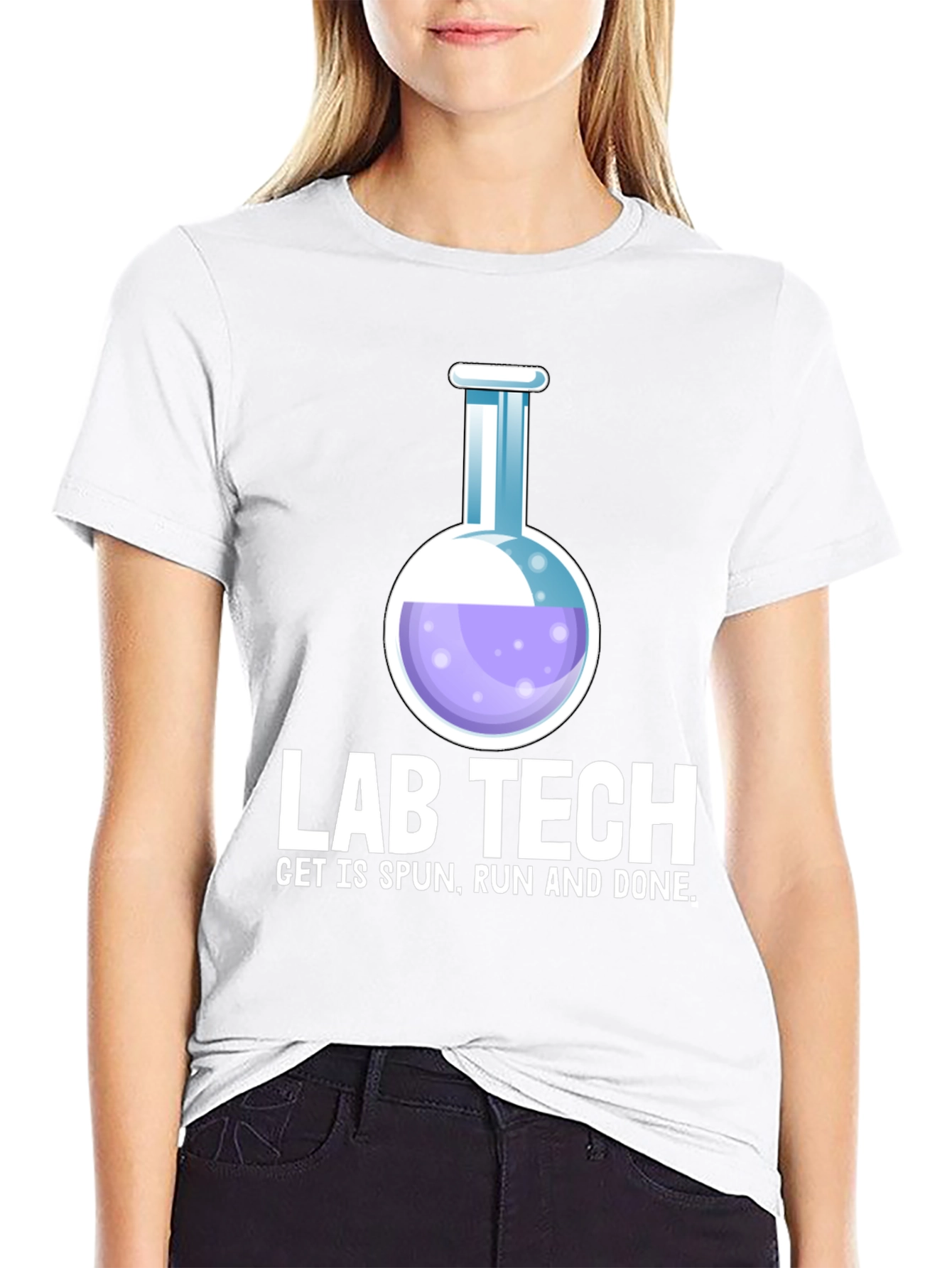 Lab Tech Round Flask Graphic Tee