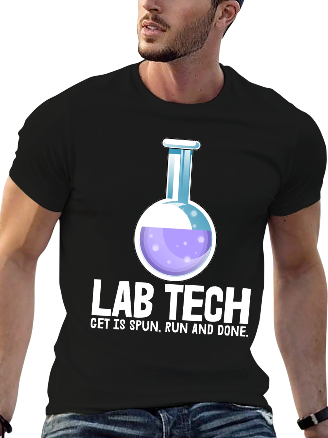 Lab Tech Round Flask Graphic Tee