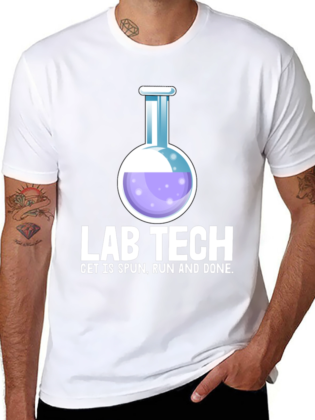 Lab Tech Round Flask Graphic Tee