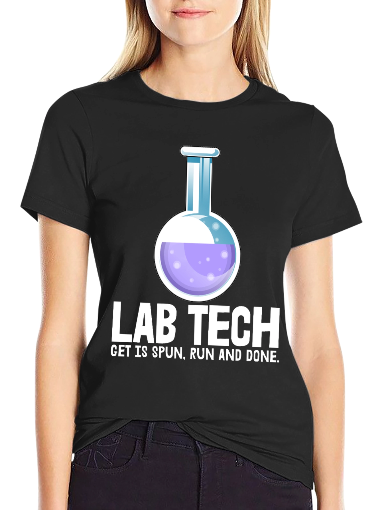 Lab Tech Round Flask Graphic Tee