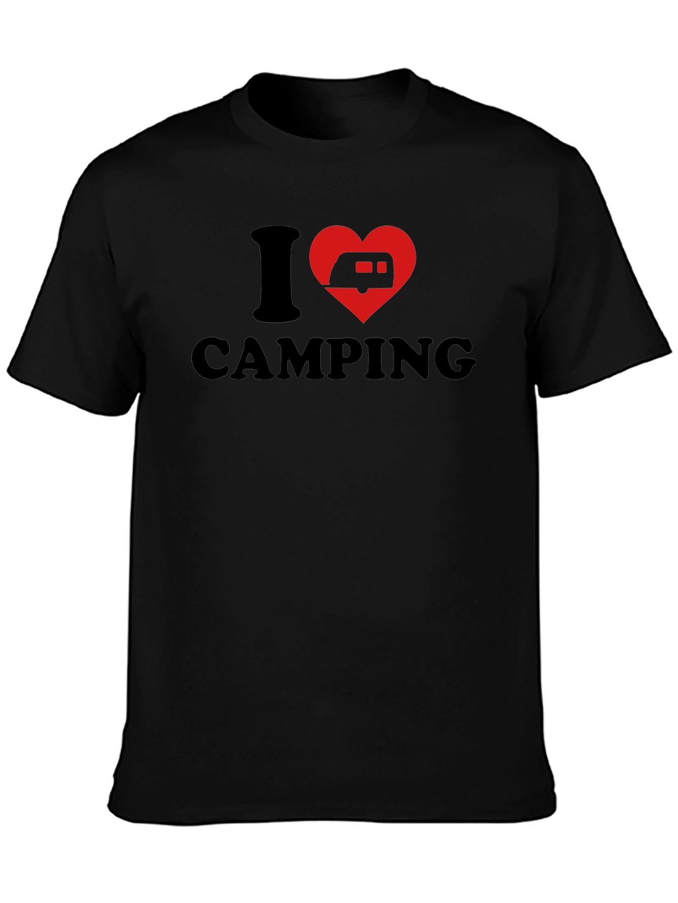 I Heart Camping T-Shirt - Black
