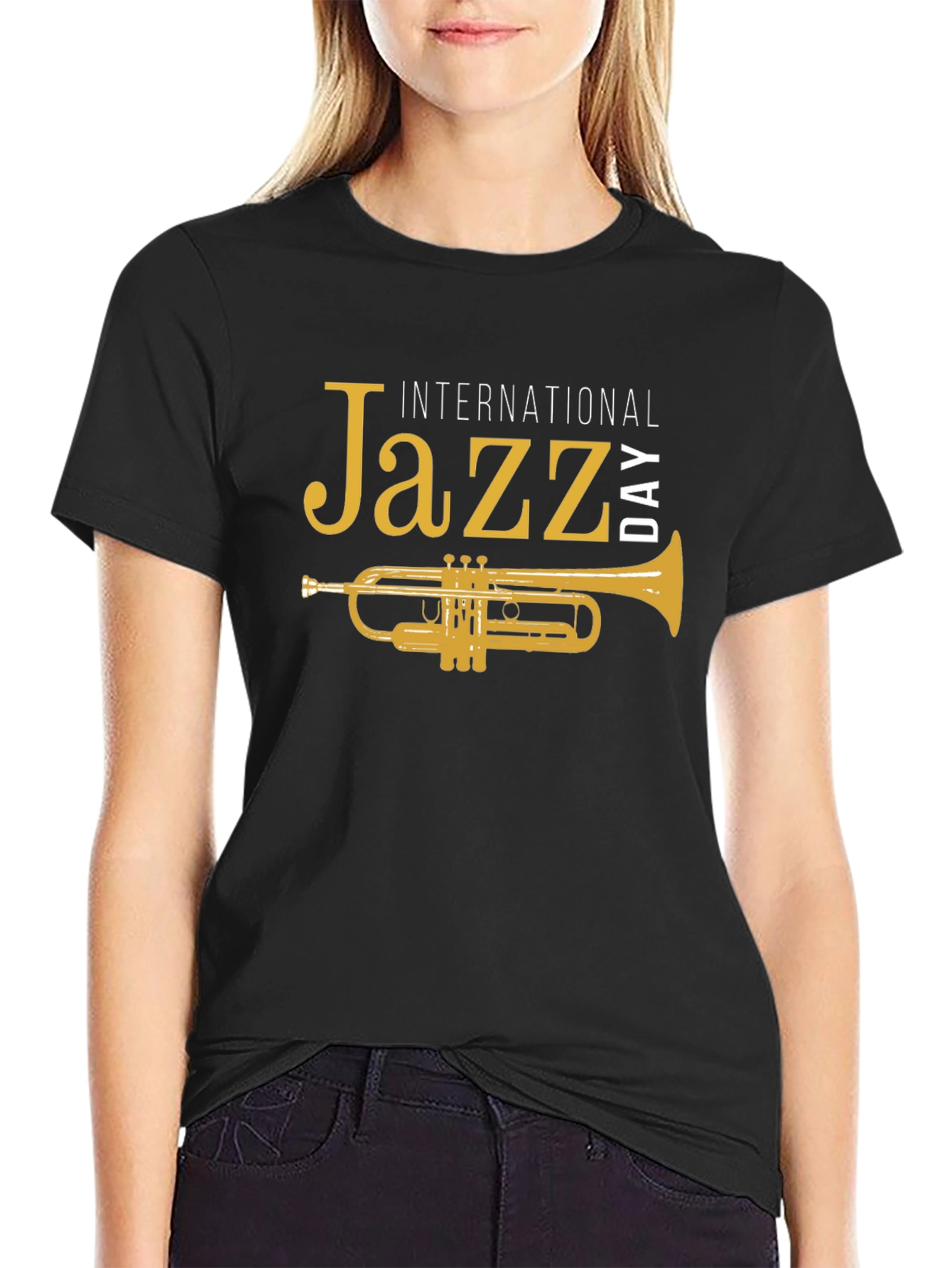 International Jazz Day Trumpet Graphic Tee
