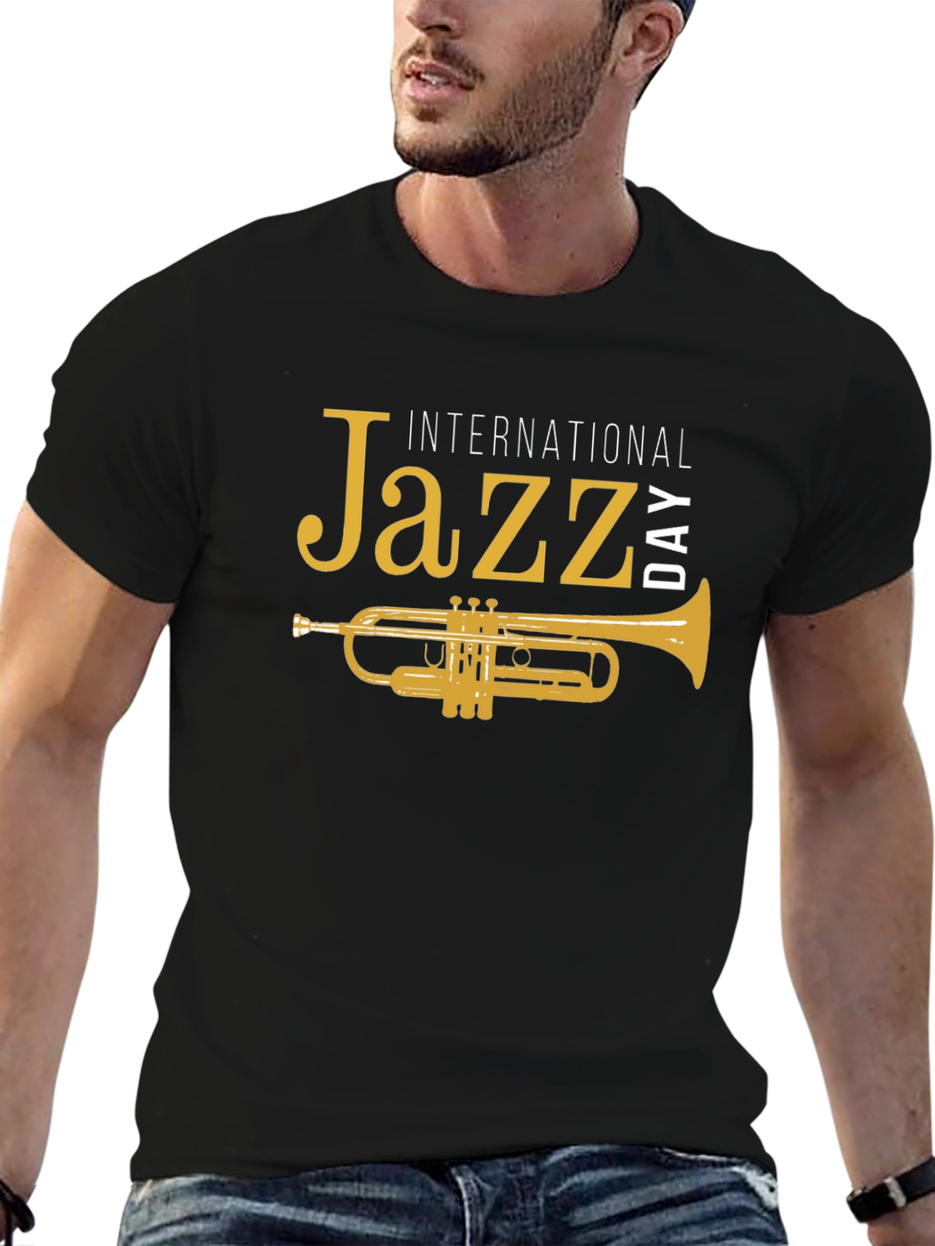 International Jazz Day Trumpet Graphic Tee