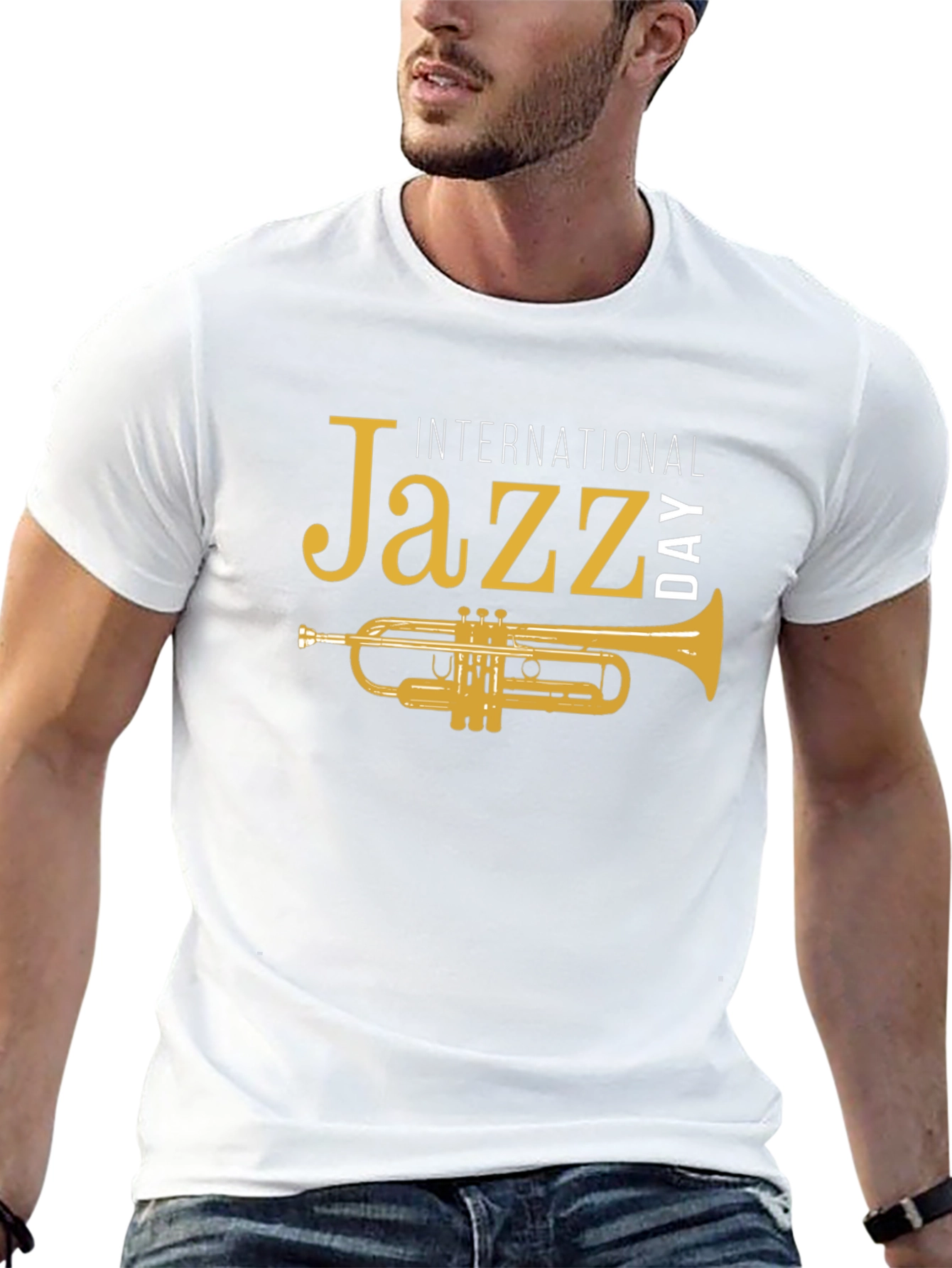 International Jazz Day Trumpet Graphic Tee