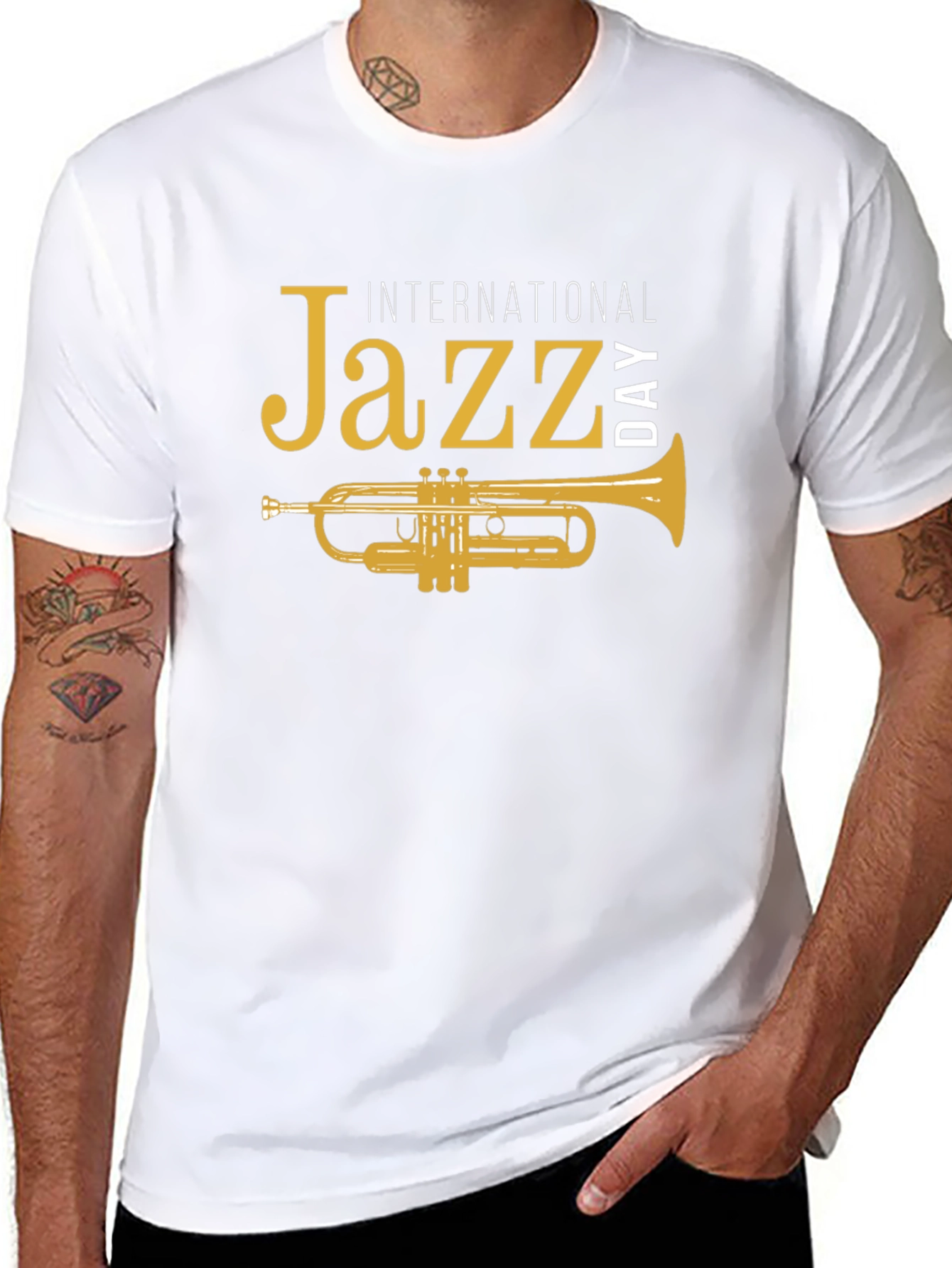 International Jazz Day Trumpet Graphic Tee