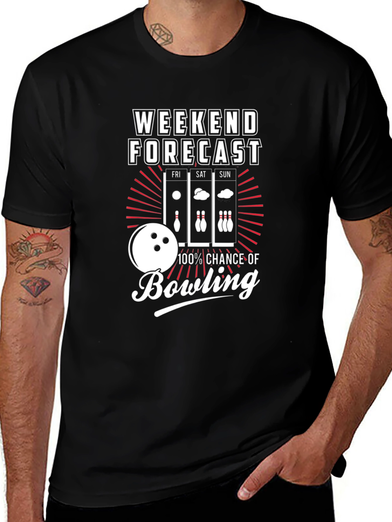 Bowling Weekend Forecast T-Shirt