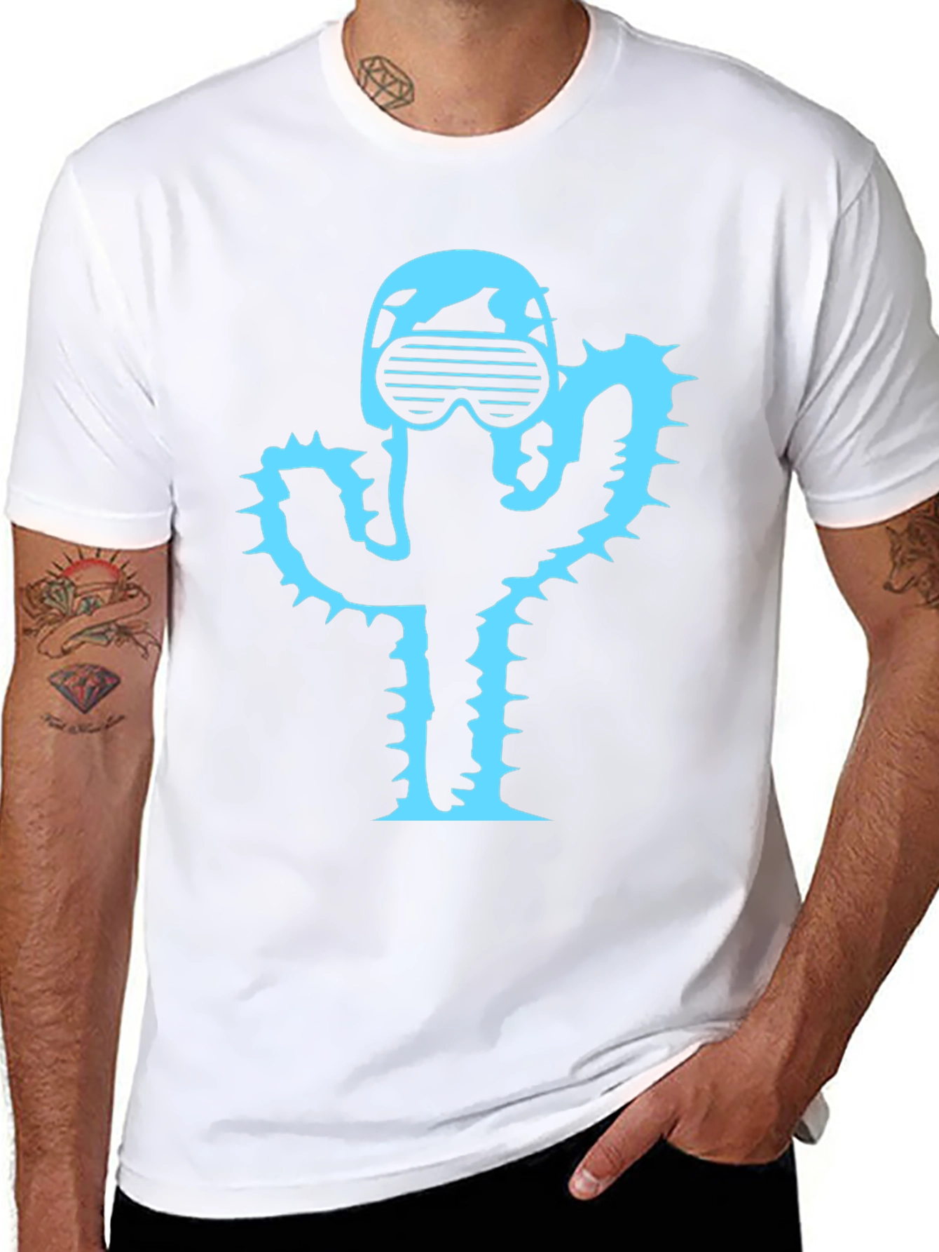 Cool Cactus T-Shirt - Black Graphic Tee