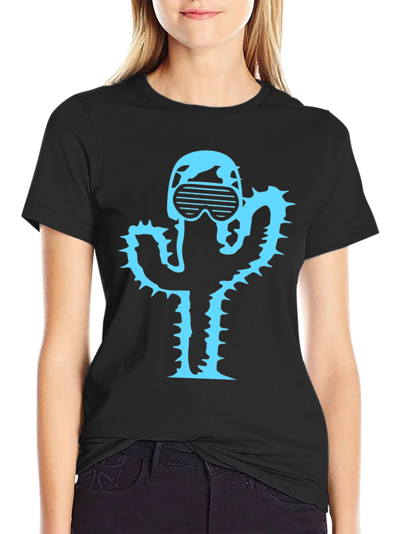 Cool Cactus T-Shirt - Black Graphic Tee