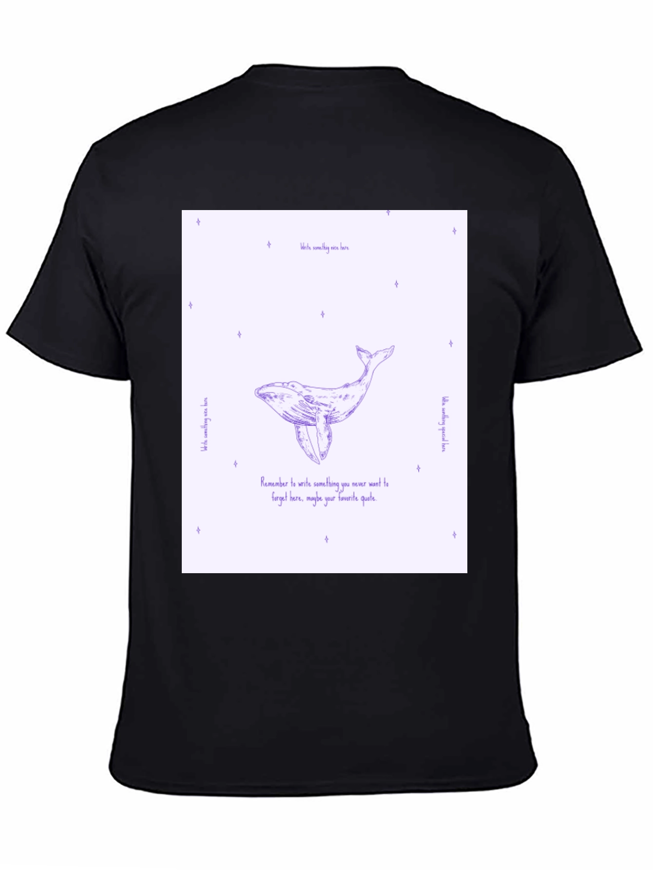 Whale Quote Graphic Tee - Black