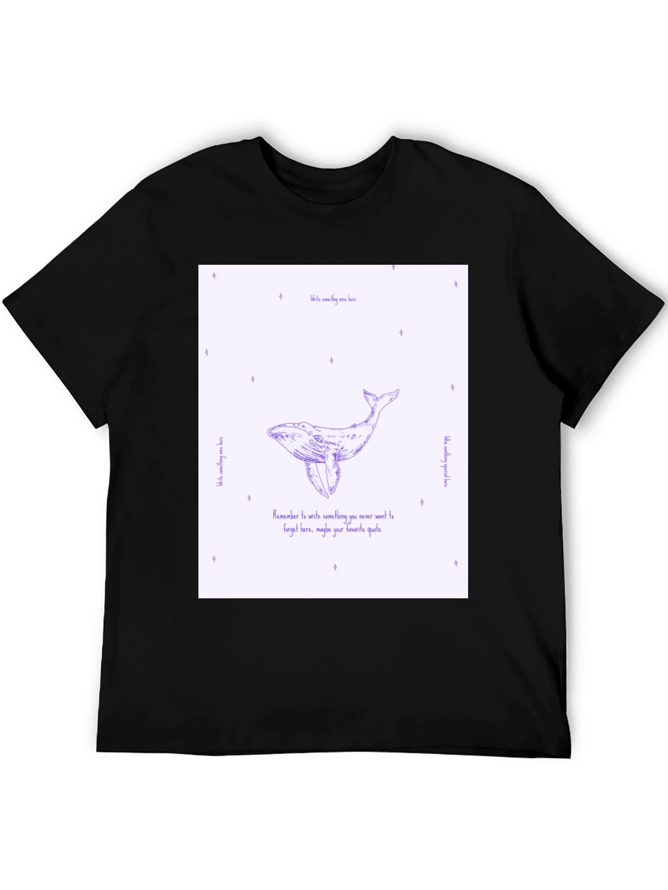 Whale Quote Graphic Tee - Black