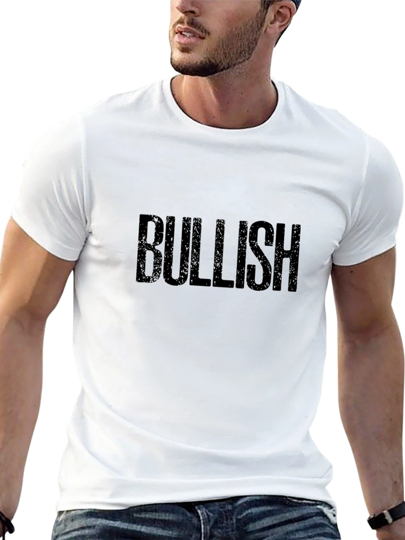 Bullish Black Graphic Tee - Mens Fashion