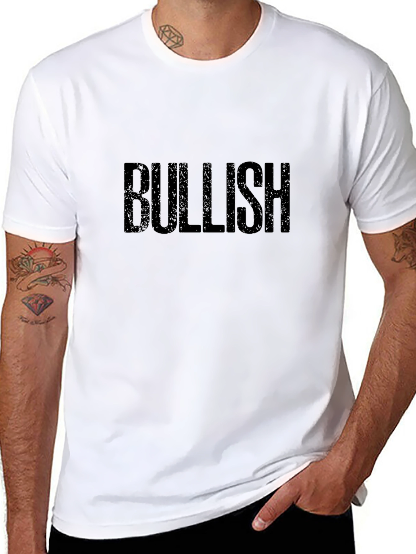 Bullish Black Graphic Tee - Mens Fashion