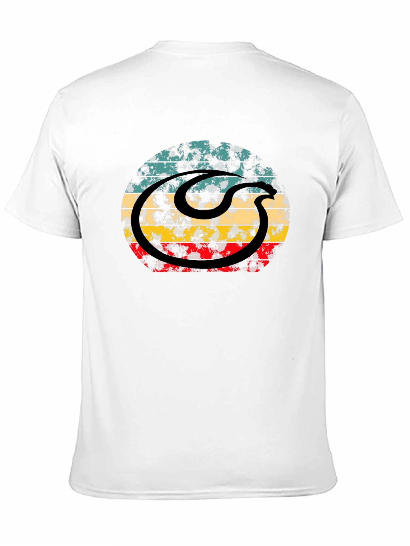 Retro Snake Graphic Tee - Distressed Style