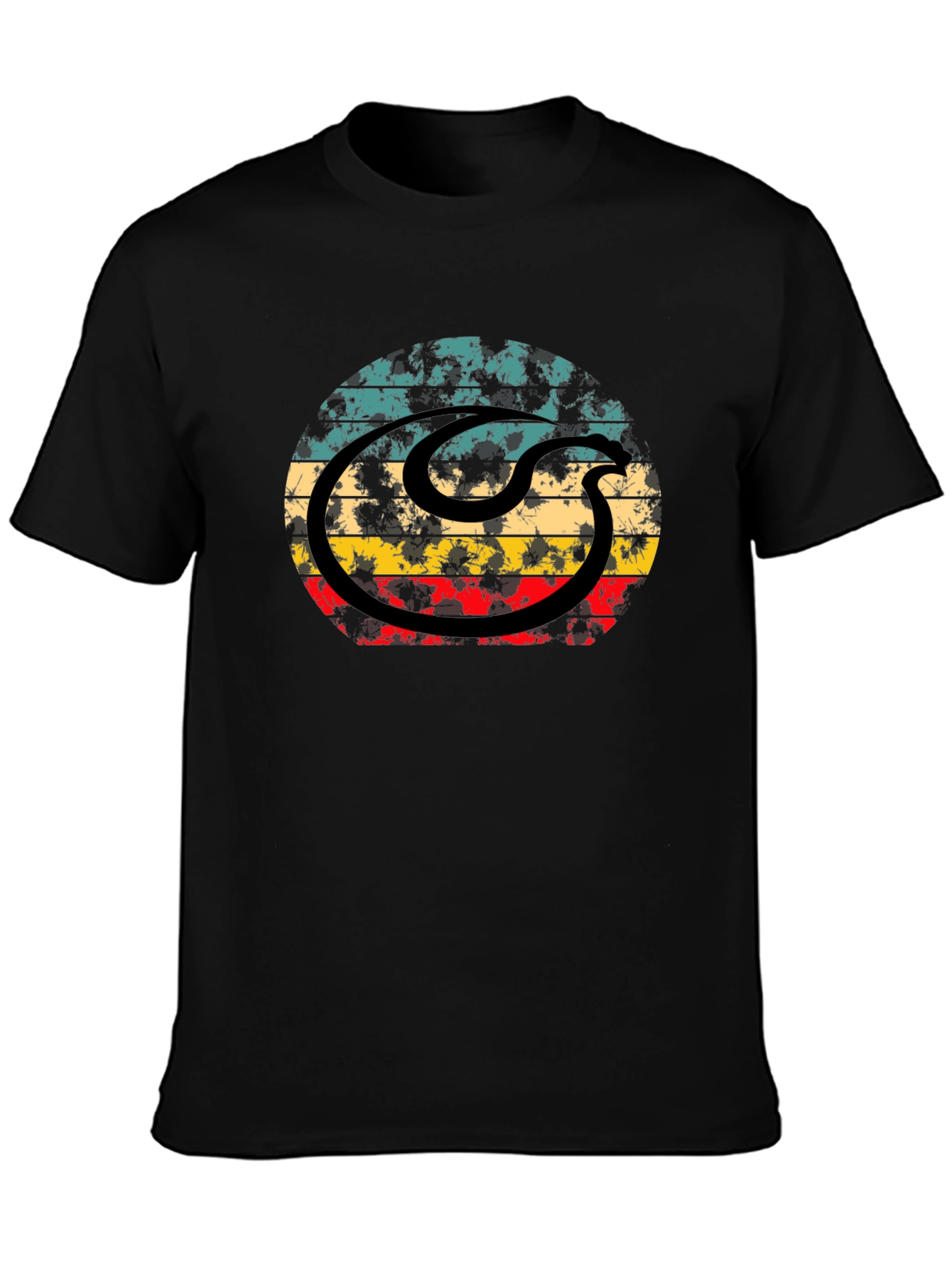 Retro Snake Graphic Tee - Distressed Style