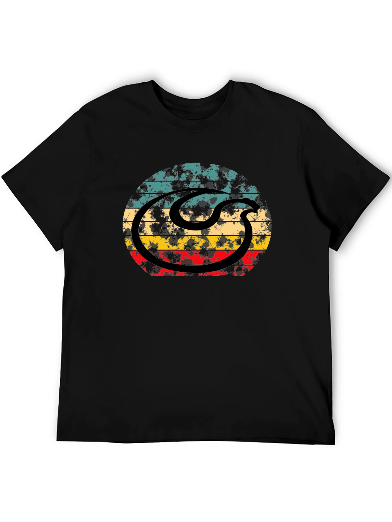 Retro Snake Graphic Tee - Distressed Style