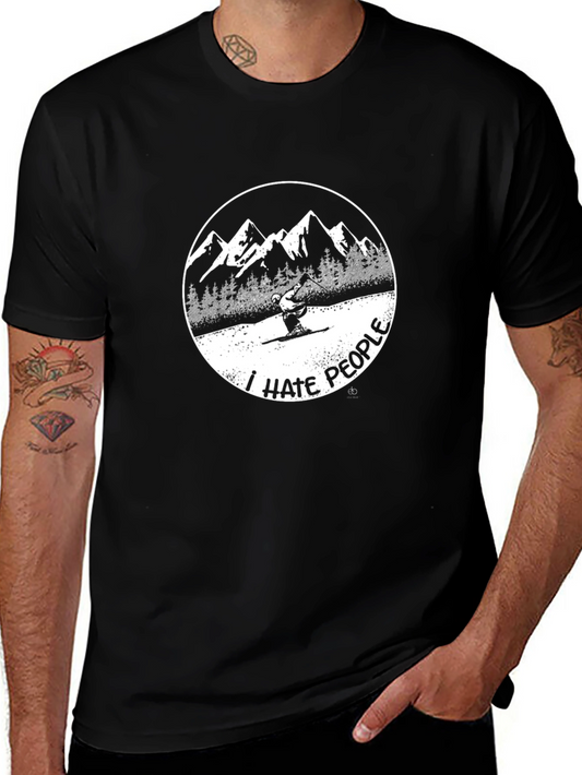 I Hate People Skiing T-Shirt