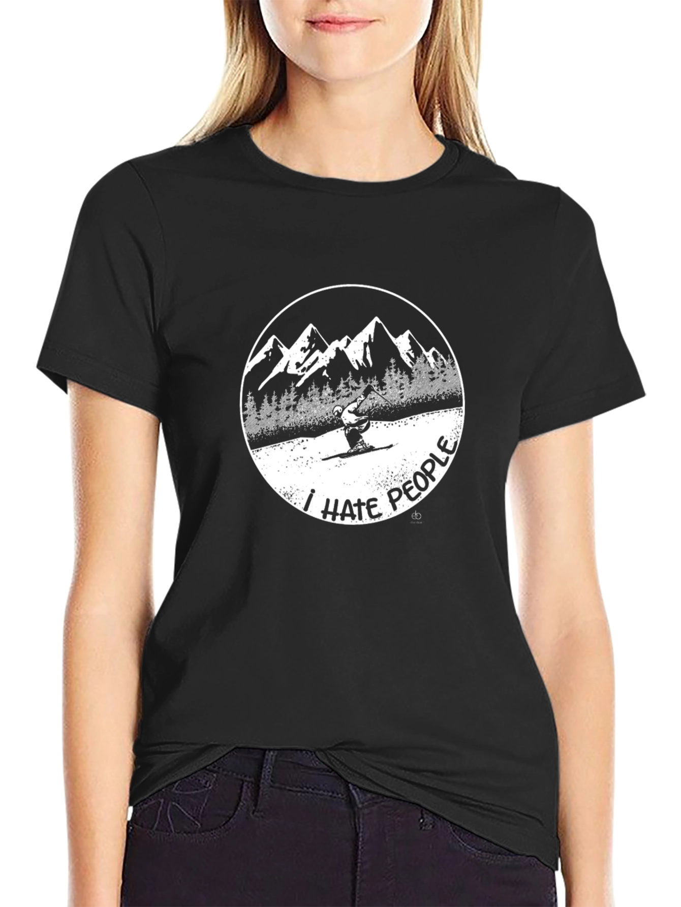 I Hate People Skiing T-Shirt
