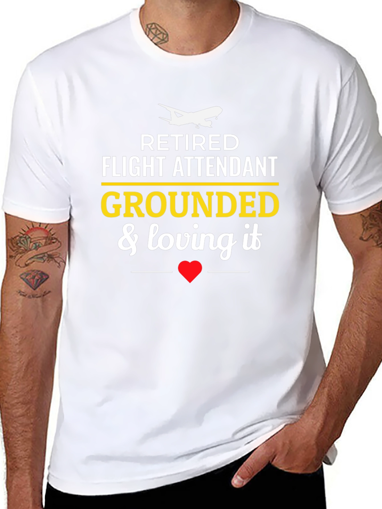 Retired Flight Attendant Grounded T-Shirt