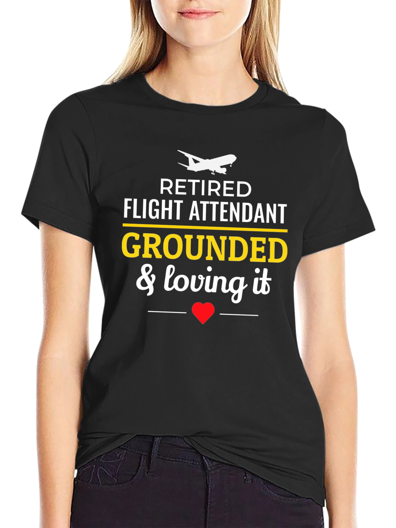 Retired Flight Attendant Grounded T-Shirt
