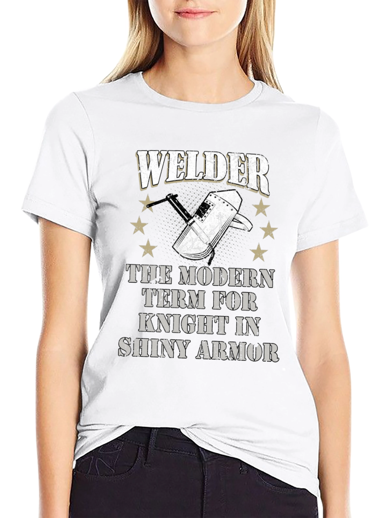 Welder Knight in Shiny Armor Graphic Tee