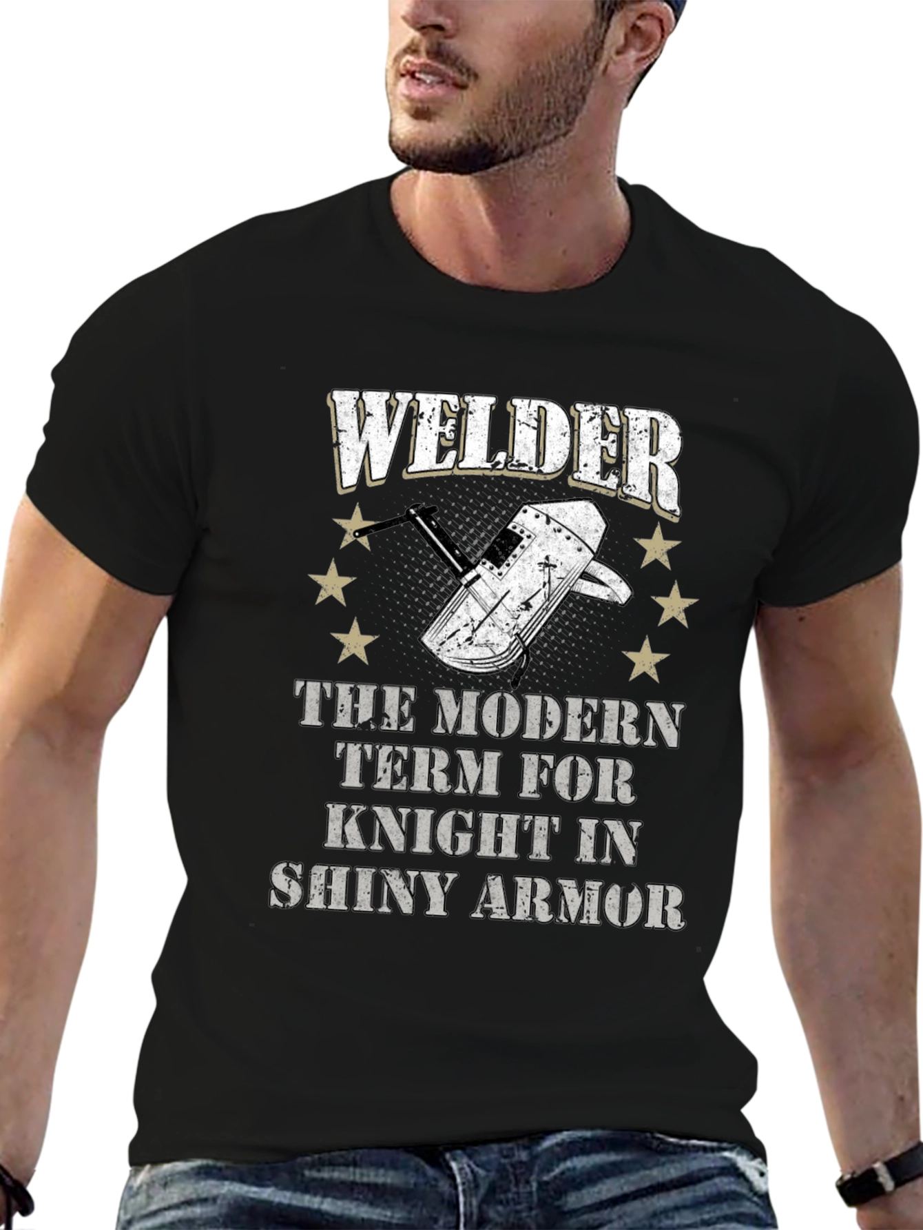 Welder Knight in Shiny Armor Graphic Tee