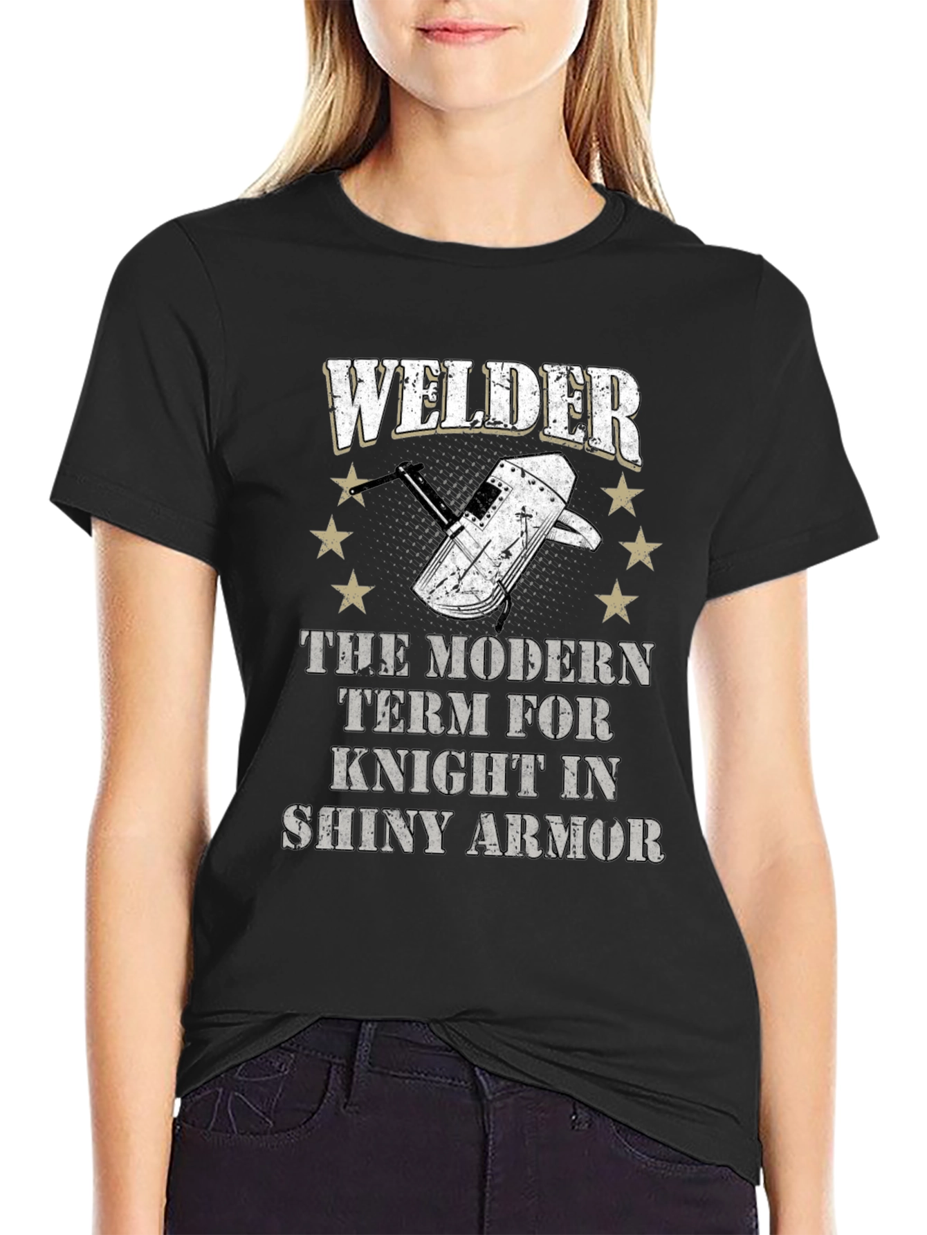 Welder Knight in Shiny Armor Graphic Tee
