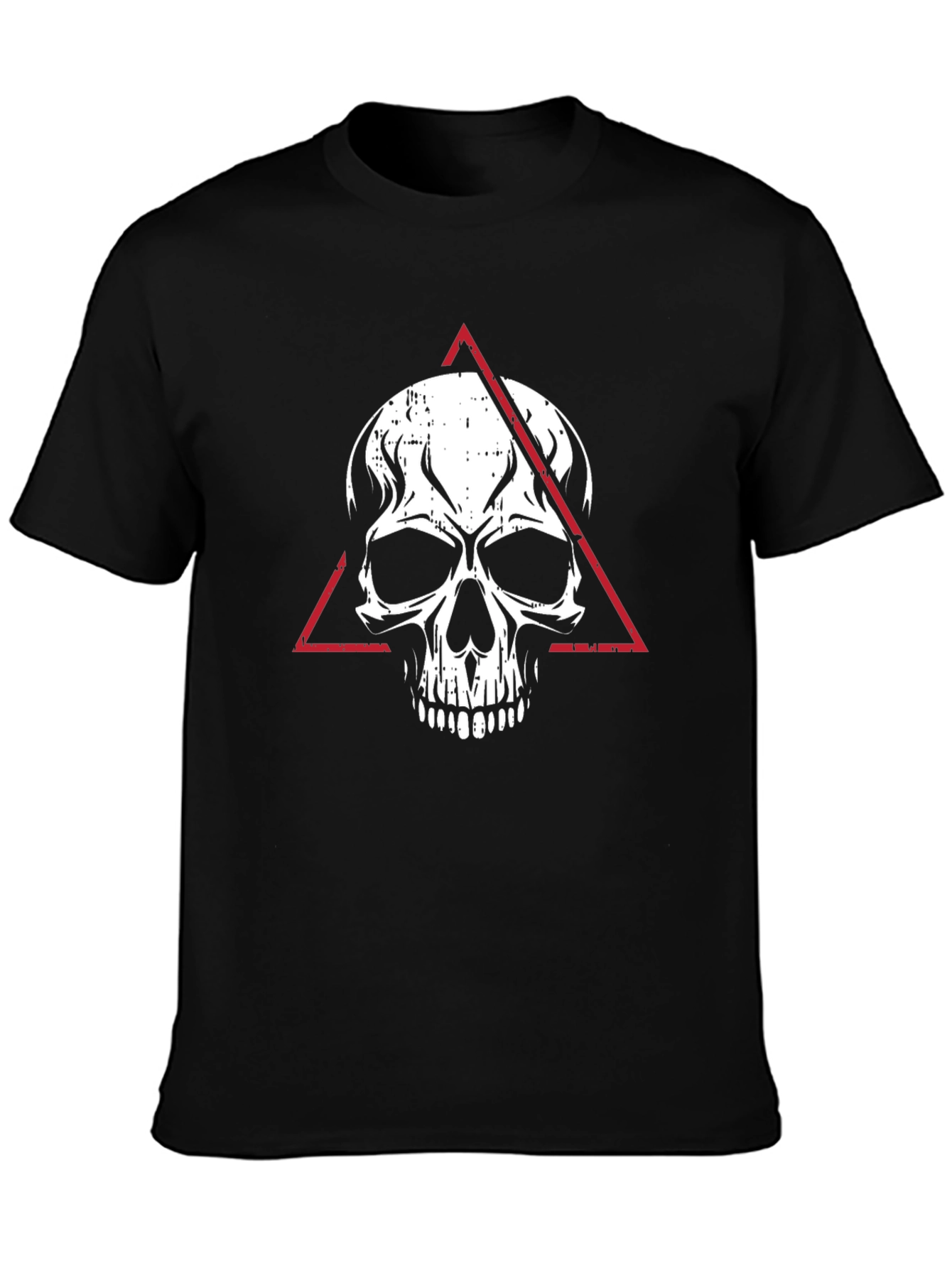 Edgy Skull Graphic Tee - Mens Black T-Shirt