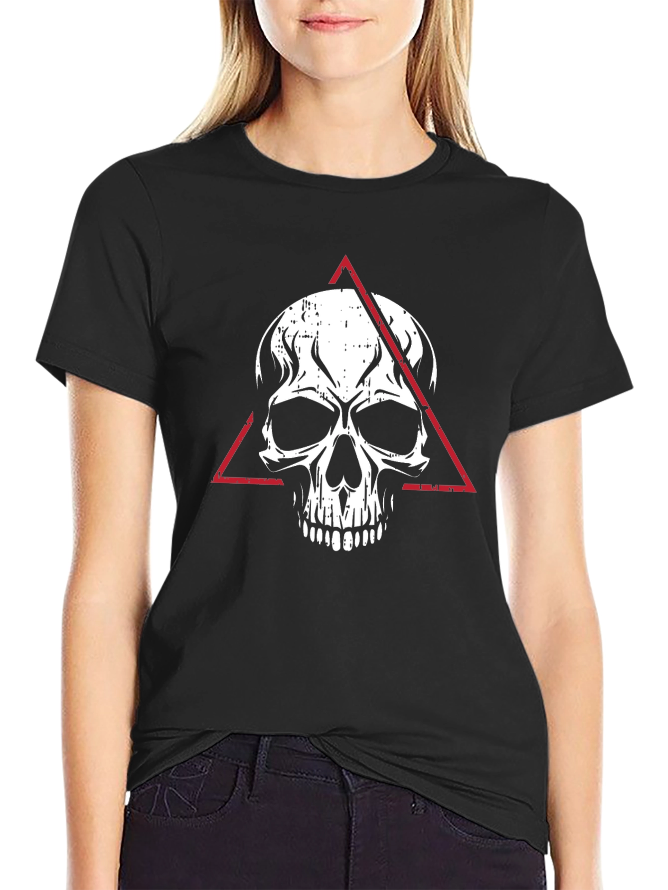 Edgy Skull Graphic Tee - Mens Black T-Shirt