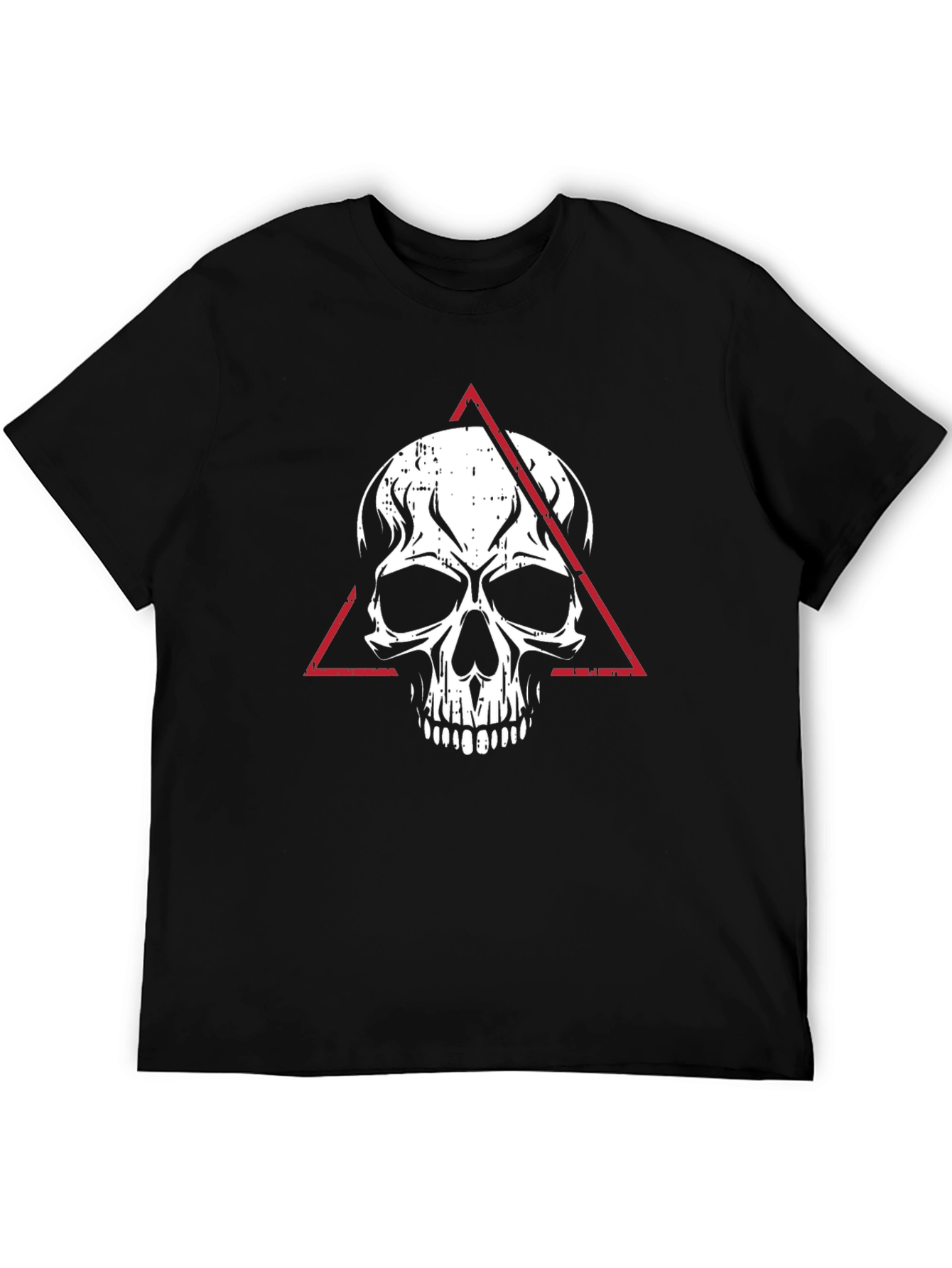 Edgy Skull Graphic Tee - Mens Black T-Shirt