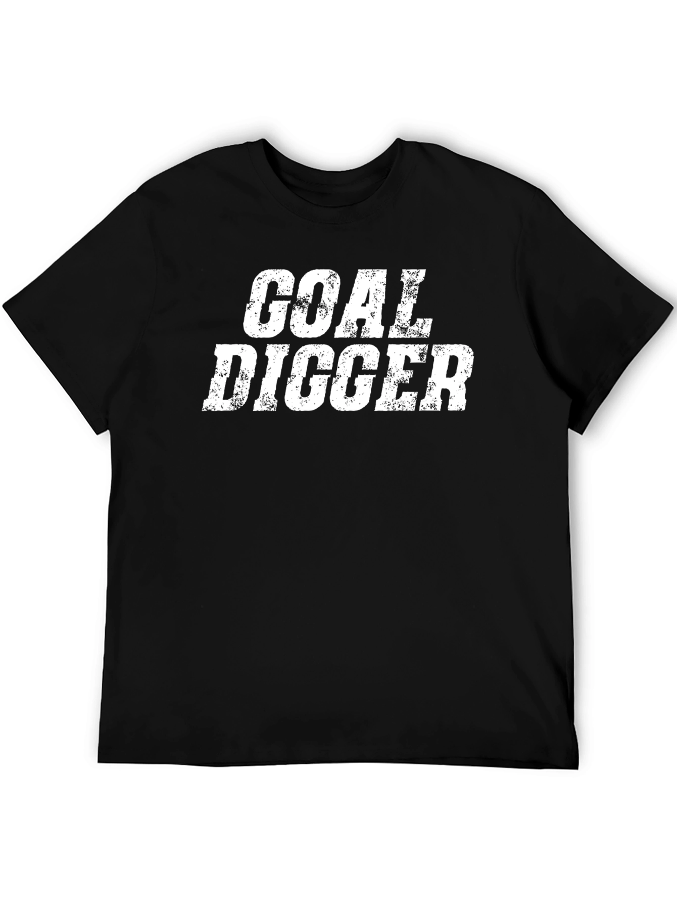Goal Digger Graphic Tee - Black Crew Neck T-Shirt