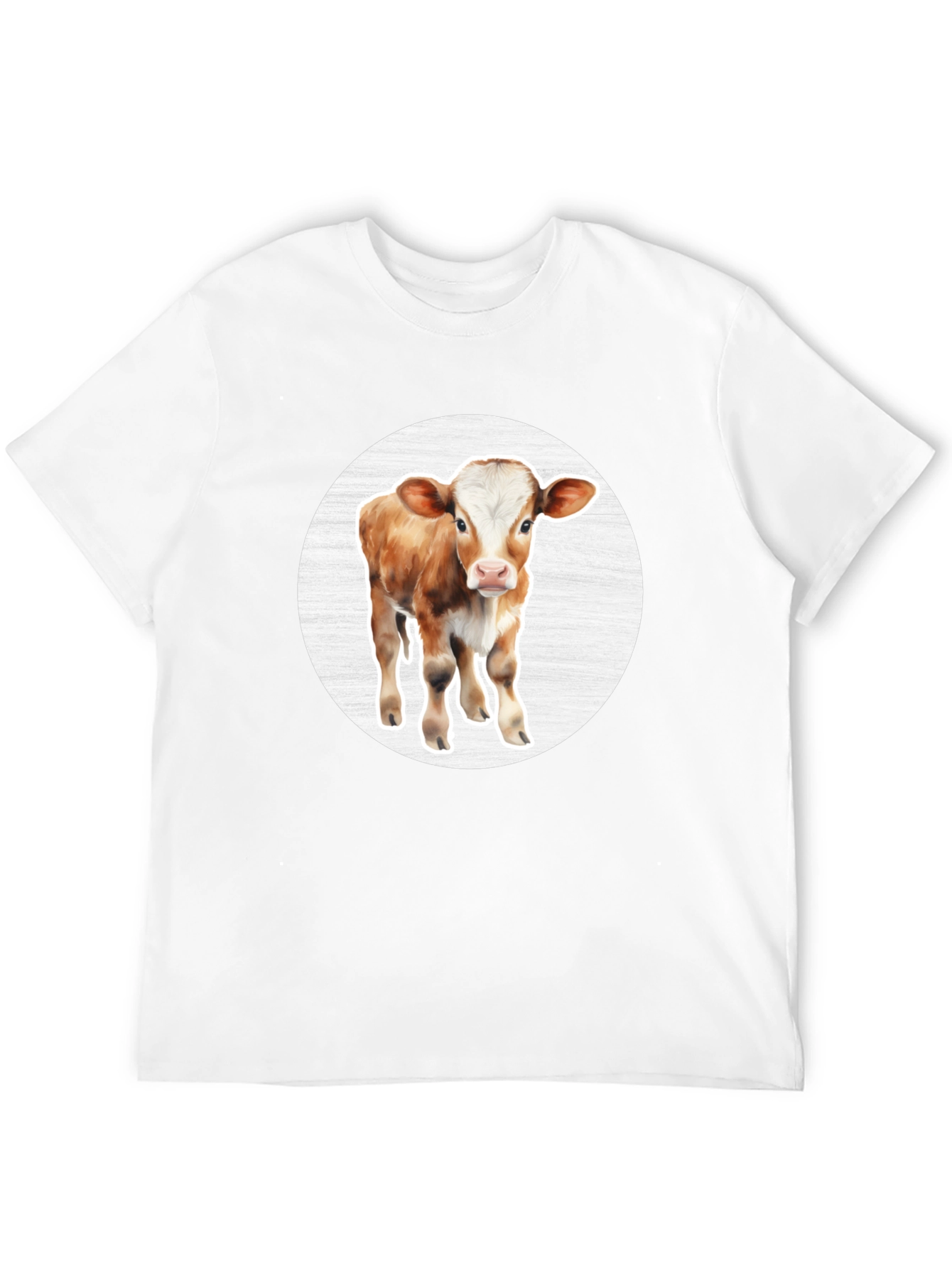 Cow Graphic Tee - Black Cotton Blend