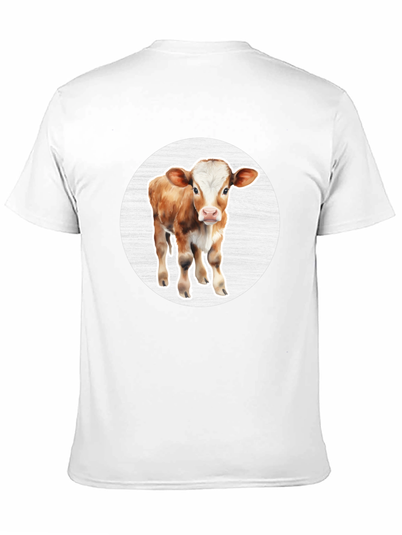 Cow Graphic Tee - Black Cotton Blend