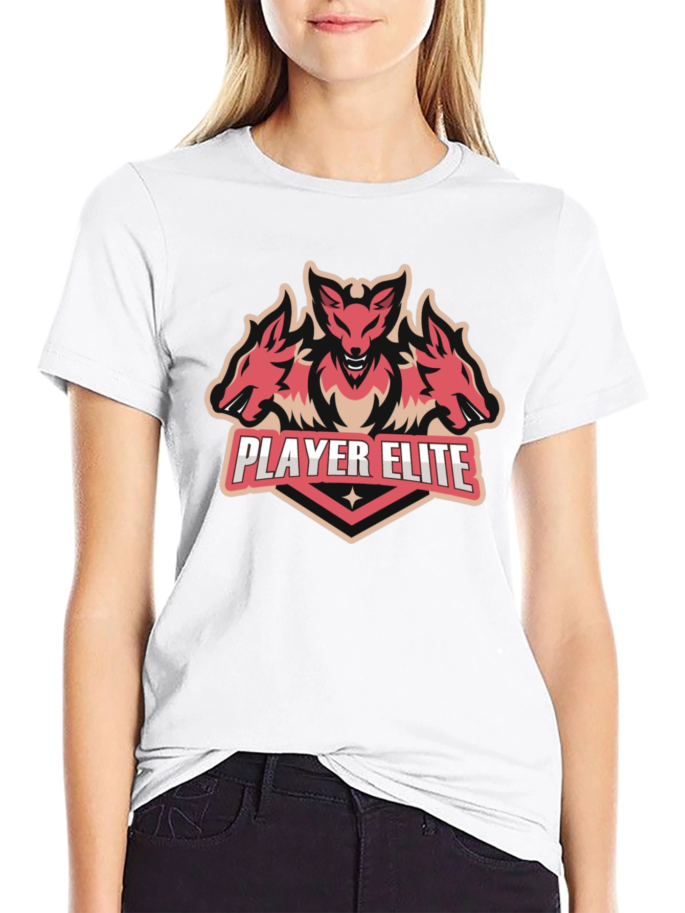 Player Elite Three Headed Wolves Graphic T-Shirt