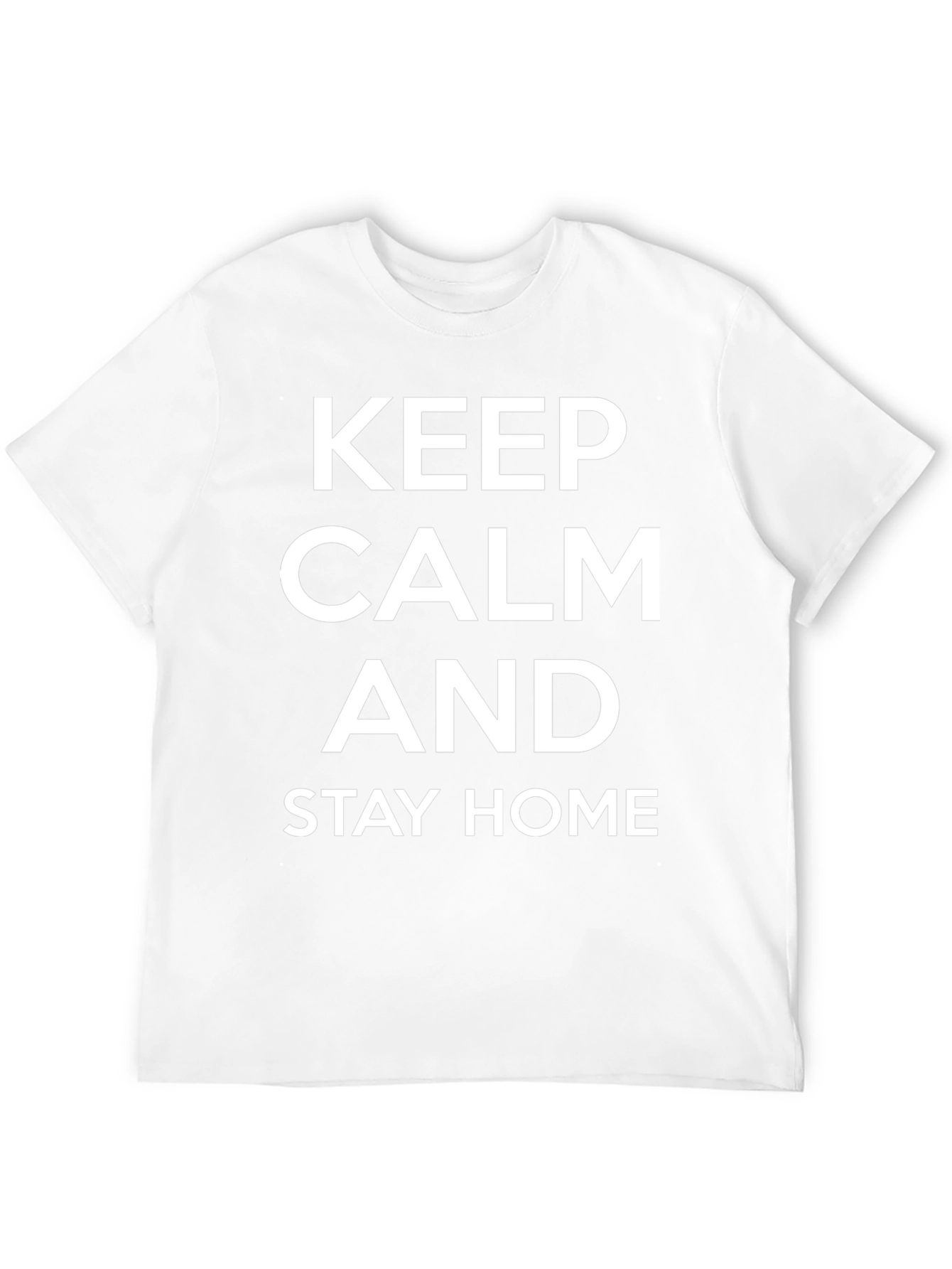 Keep Calm and Stay Home Black Graphic Tee
