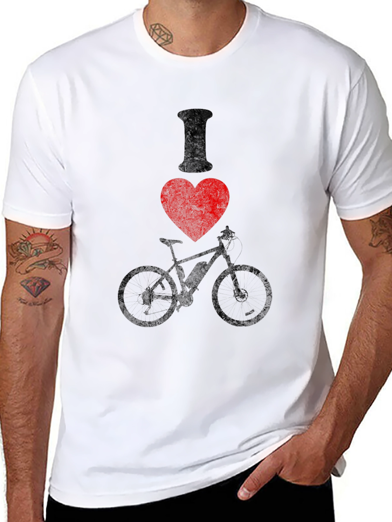 I Love Biking Graphic Tee -  Cycling Enthusiast Shirt