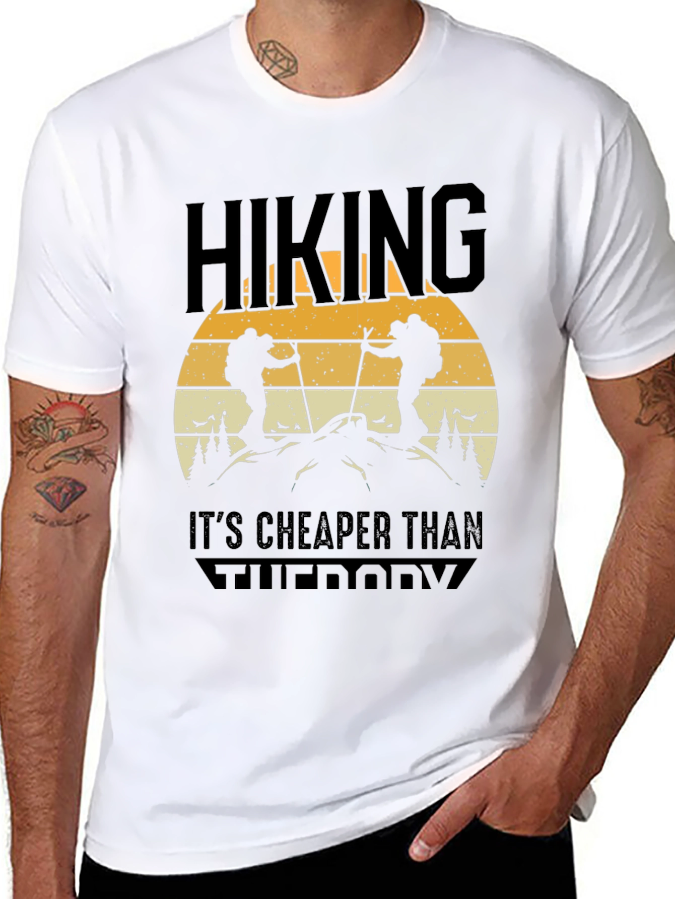 Hiking Is Cheaper Than Therapy Tee
