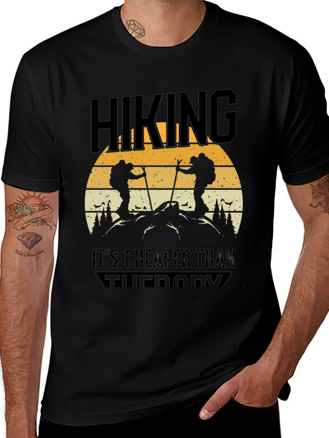 Hiking Is Cheaper Than Therapy Tee