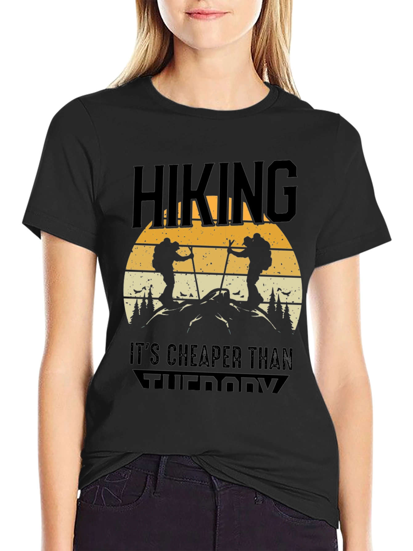 Hiking Is Cheaper Than Therapy Tee