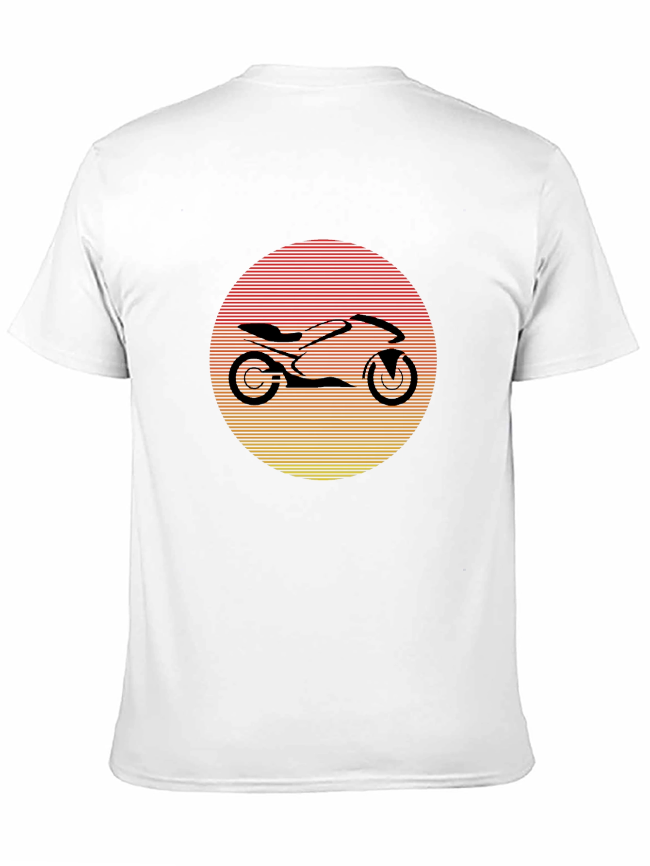 Motorcycle Sunset Graphic Tee - Black