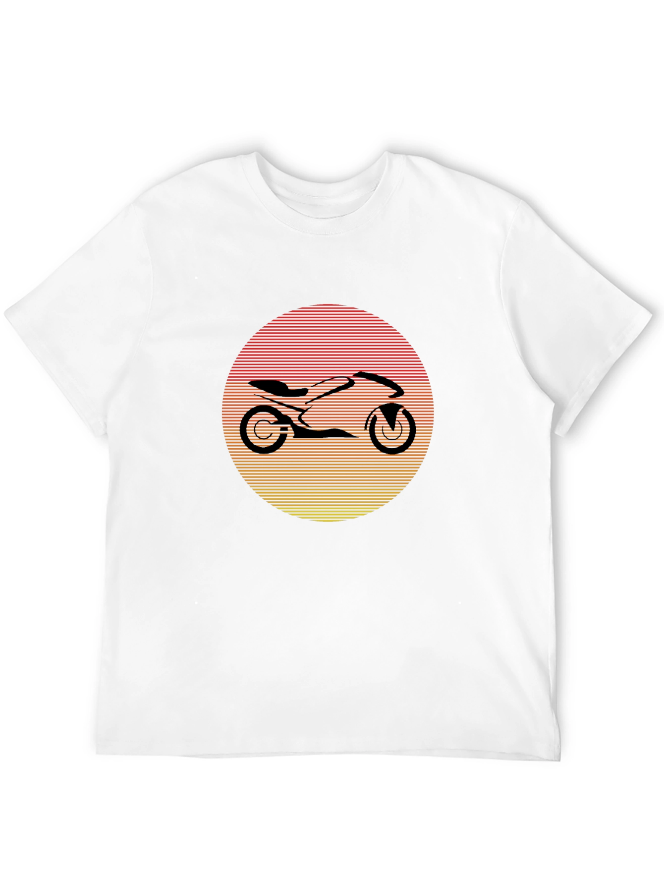 Motorcycle Sunset Graphic Tee - Black