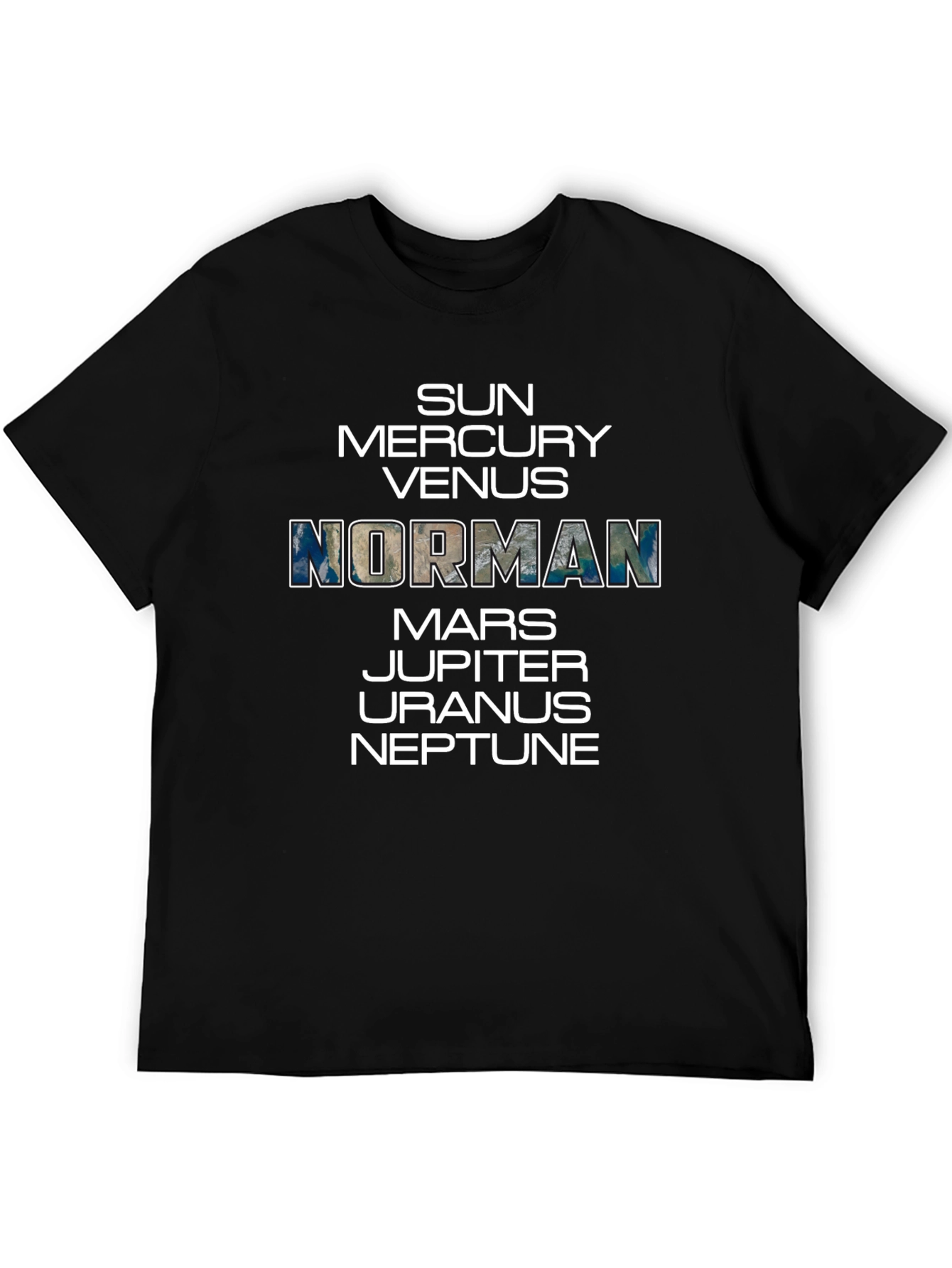 Planetary T-Shirt - Sun Mercury Venus Earth Mars