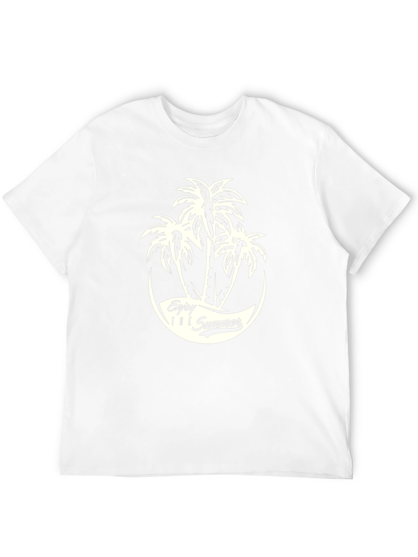 Summer Palm Tree Graphic Tee - Black