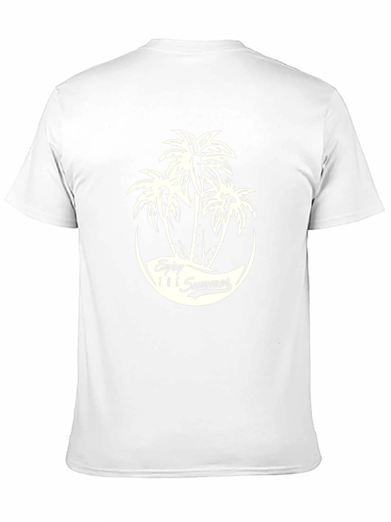 Summer Palm Tree Graphic Tee - Black