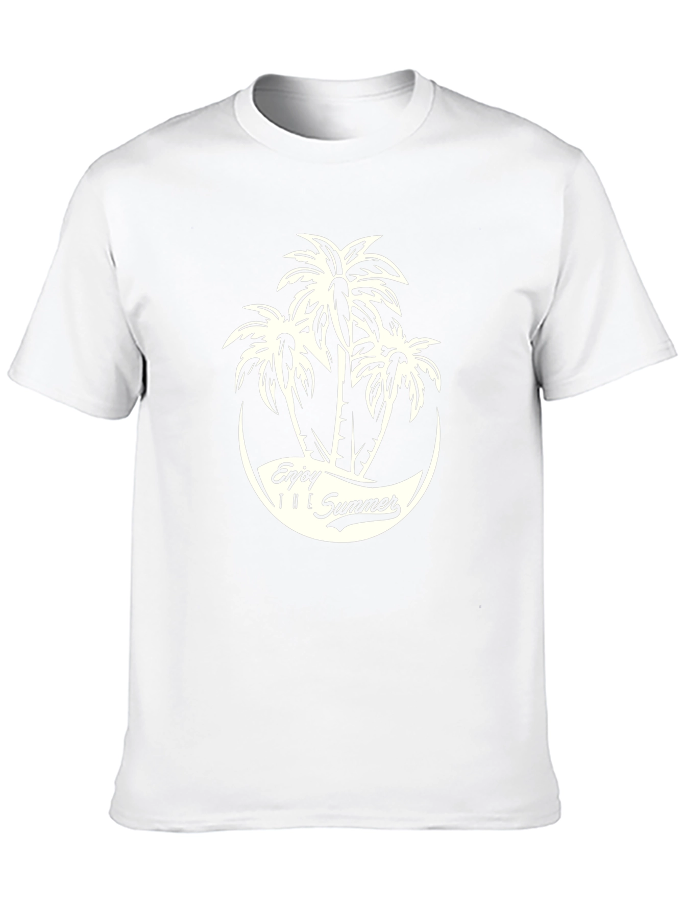Summer Palm Tree Graphic Tee - Black