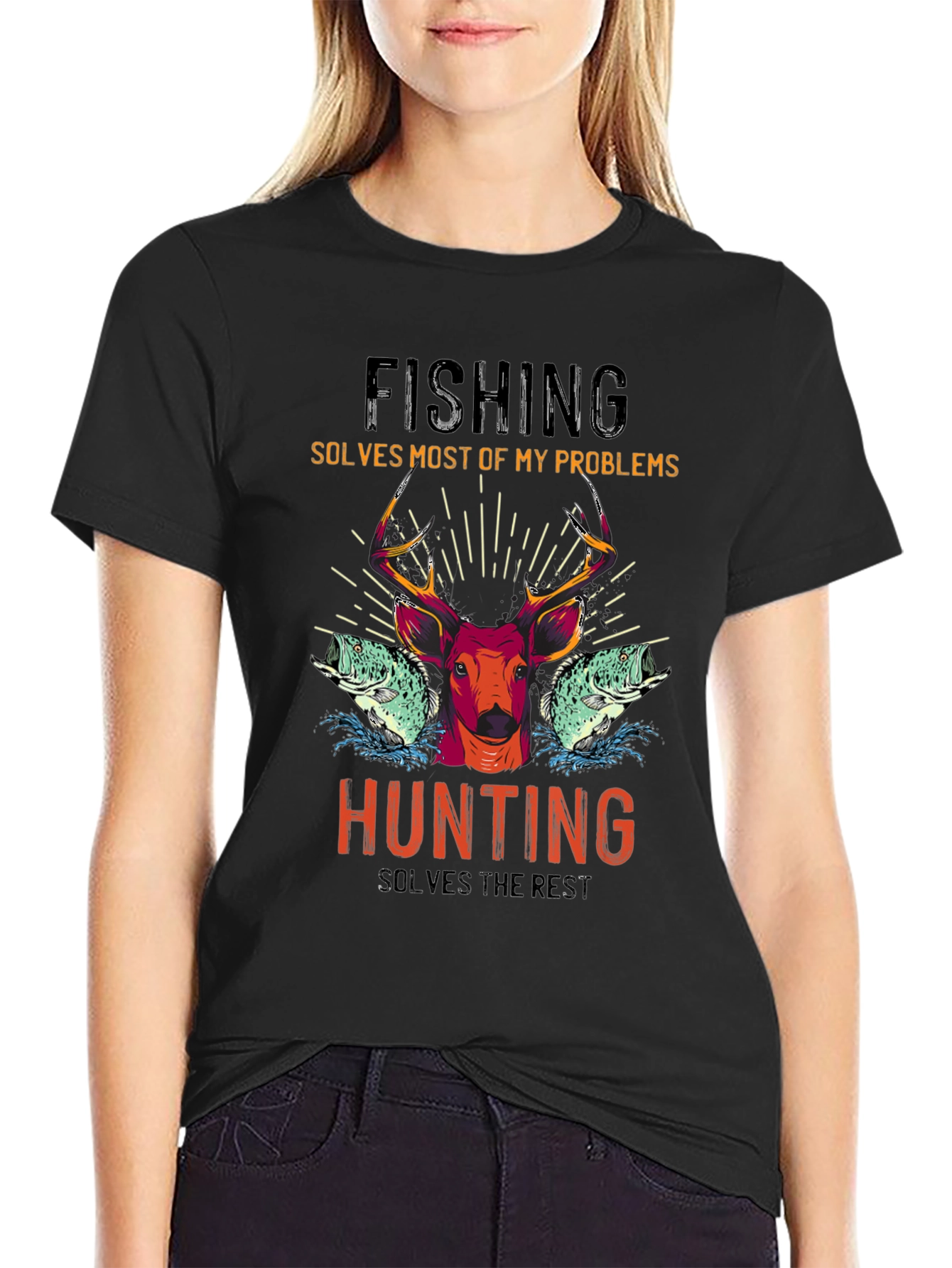 Fishing & Hunting Graphic T-Shirt