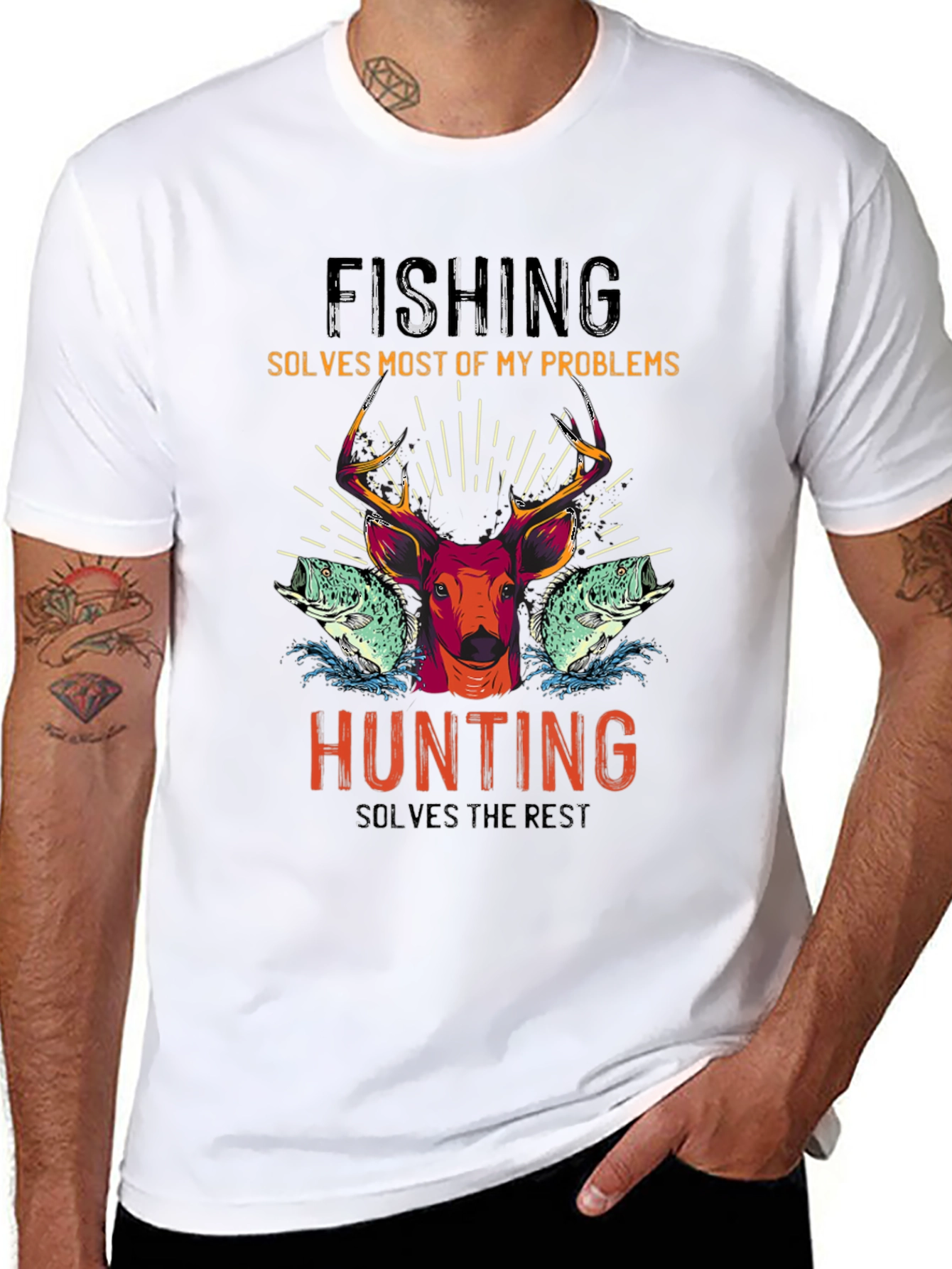 Fishing & Hunting Graphic T-Shirt