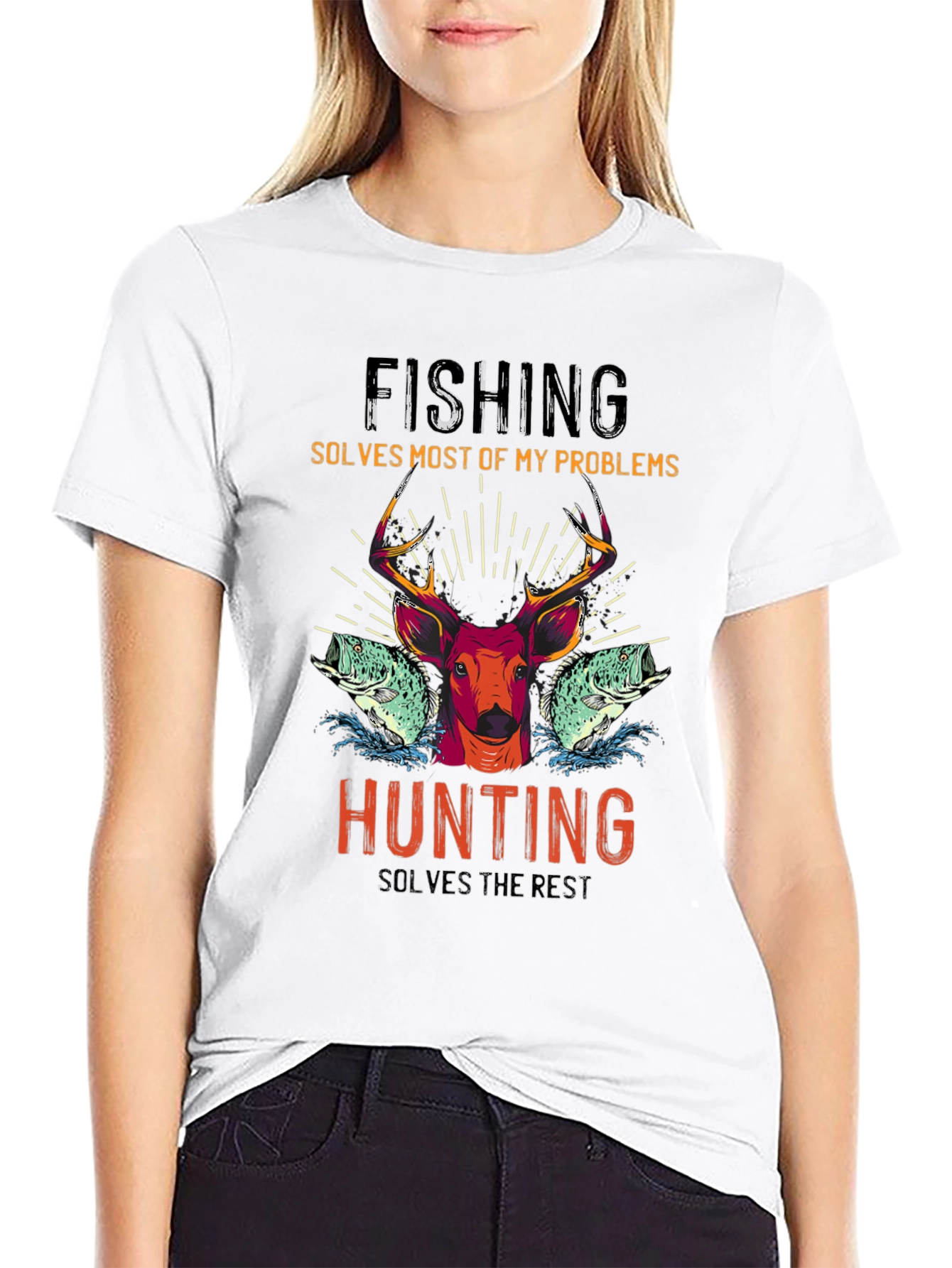 Fishing & Hunting Graphic T-Shirt